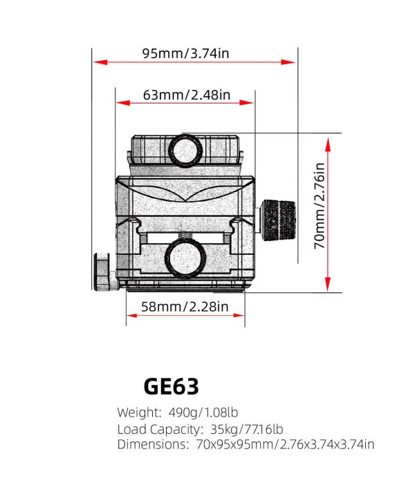 FLM GE63 Atlas Geared Head - Image 8